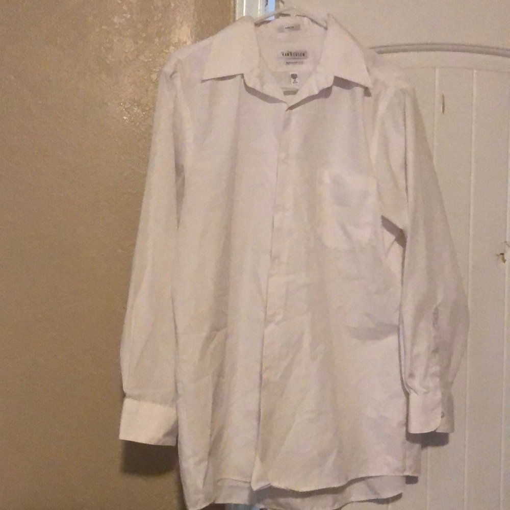 Brand new men’s White button up dress shirt